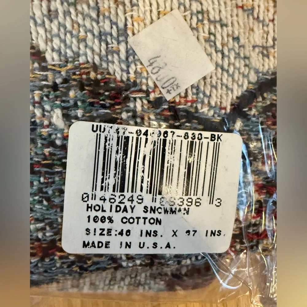 NWT Lang Collection Mohawk Holiday Snowman Family Cotton Throw